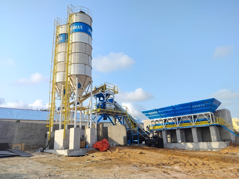100m³/h Compact Concrete Batching Plant